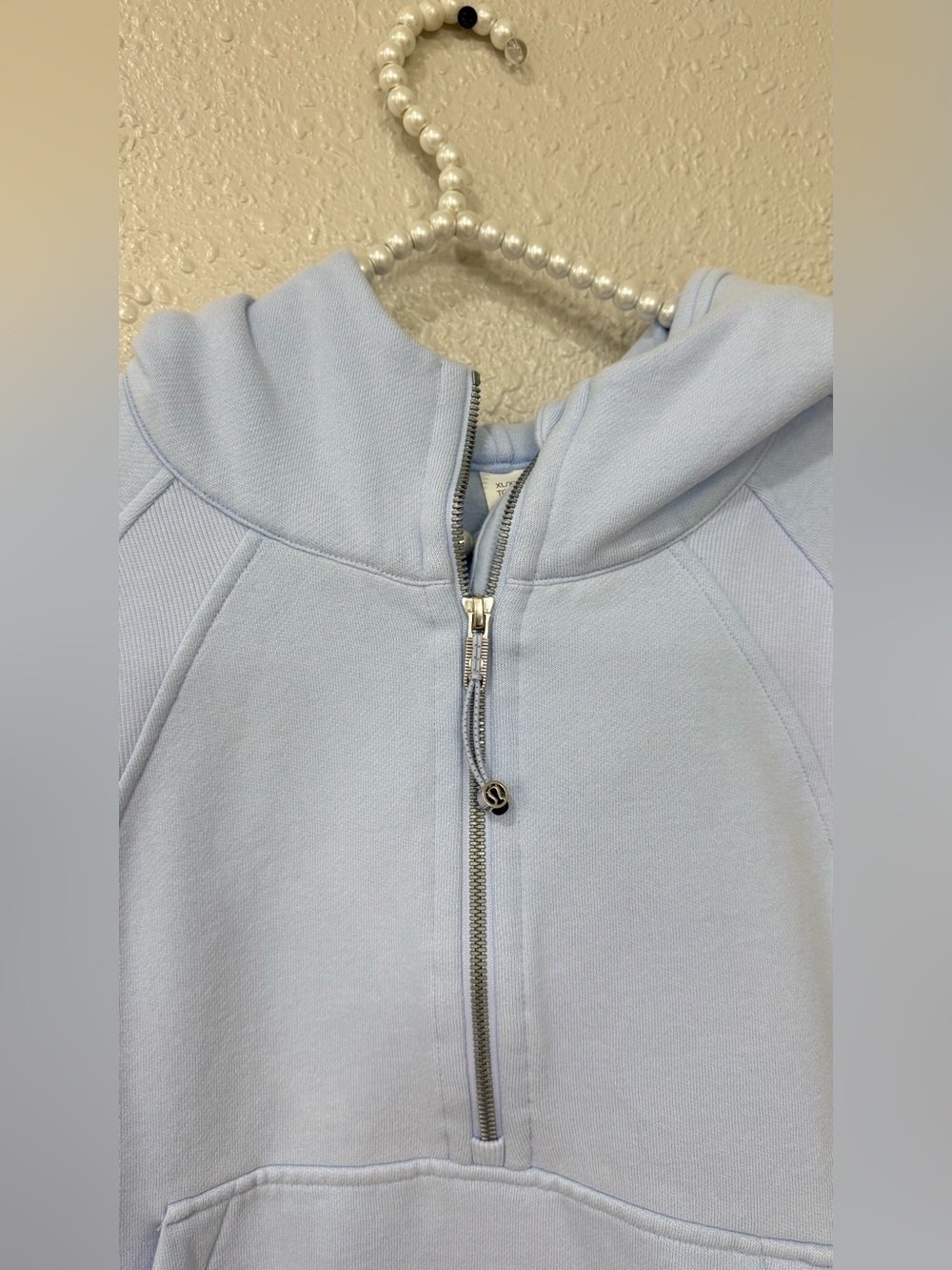 Lululemon Scuba Oversized Half-Zip Hoodie XL/XXL Blue Linen Light Blue - Picture 4 of 9
